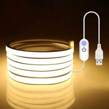 COB Touch LED Light Strip, 1-5M Suitable For Indoor Scenes, Bedroom, Kitchen, Display Cabinet, Etc., Halloween, Christmas And Other Major Holidays Dedicated LED Light Strip - Multicolor - View 4