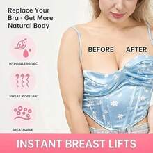 1 Roll Transparent Elastic Breast Tape, Concealing Patch, Breast Lift Tape And Chest Binder, Waterproof And Sweat-Resistant. Summer Essential, Seamless Fit Sports Wrap Style, Suitable For Adult Parties, Gifts, Presents For Women - Standard Model - View 3