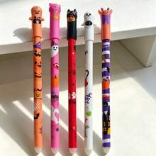 35pcs Halloween Erasable Gel Pens, 0.5mm Tip Blue/Black Ink, Quick Dry/Erasable Mistakes/Smooth Writing Stationery - Multicolor - View 4