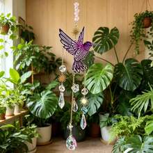 1 buah Penangkap Sinar Matahari Kristal Buatan Tangan yang Indah, Tersedia Gaya Teratai dan Burung Kolibri, Dekorasi Gantung Kristal Romantis yang Unik, Dekorasi Jendela Rumah, Ide Hadiah Ulang Tahun dan Hari Raya - Beraneka warna - View 10