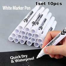 White Marker Pen - Neutral Pen - Suitable For Calligraphy, Labeling, Office And Art Supplies, Artistic Creation Pen - A - View 9