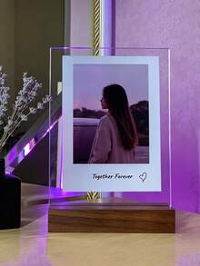 Custom Acrylic Photo Frame, Suitable For Anniversary, Birthday, Christmas, Vertical Rectangular Desktop Photo Frame, Vertical Display, Modern Minimalist Style, Office Desk Decoration, Multi-Purpose Photo Display, 2D Flat - Multicolor - View 8