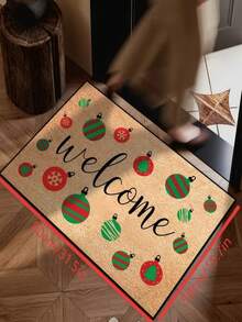 1pc New Cute Christmas Candy Letter Rug, Suitable For Living Room, Bedroom, Indoor - Machine Washable - Flannel Material, Soft Texture, Skin-Friendly, No Pilling, Easy Care, Odorless - Perfect For Home Decor, Room Decor, Living Room Rug, Bedroom Rug, Bathroom Rug, Kitchen Rug, Area Rug, Hotel Decor - Area Rug, All Season - Multicolor - View 3