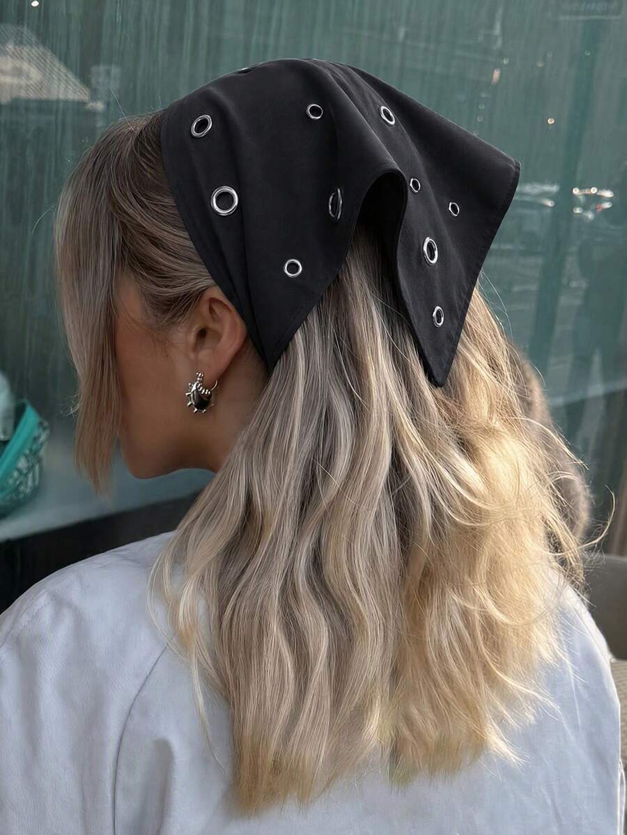 1pc Women's Fashion Punk Gothic Hollow Out Headband, Beach & Holiday Hair Accessory, Versatile For Daily Wear And Multiple Occasions - Black - View 1