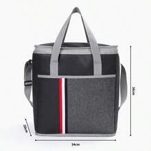 1 túi giữ nhiệt cách nhiệt, túi giữ lạnh bằng vải Oxford chống thấm nước có dây đeo vai điều chỉnh được, dung tích lớn chống rò rỉ, phù hợp cho bữa trưa, dã ngoại, du lịch - Nhiều màu - Xem 12