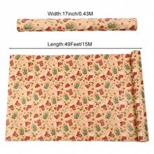 1 Roll Of Christmas Wrapping Paper, 17 Inches X 49 Feet, Winter Glove Pattern, Christmas Gift Box, Birthday Party Decoration Wrapping Paper Roll, Unisex Gift Paper, Christmas Gift Wrapping, Christmas Decorations, Packaging Boxes. - 17in X 49feet - View 9