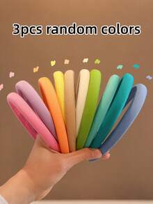 1pc Korean New Style Girls Colorful Headband Hair Clip Hair Accessory - A - View 15