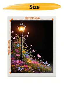 DIY Magical Lamp Post And Butterflies (Frameless 8x12 / 16x20 Inches) Paint By Numbers Kit(Acrylic) Arts & Crafts For Adult Beginners, Home Wall Decor, And Unique Holiday Gifts - Sets - View 9