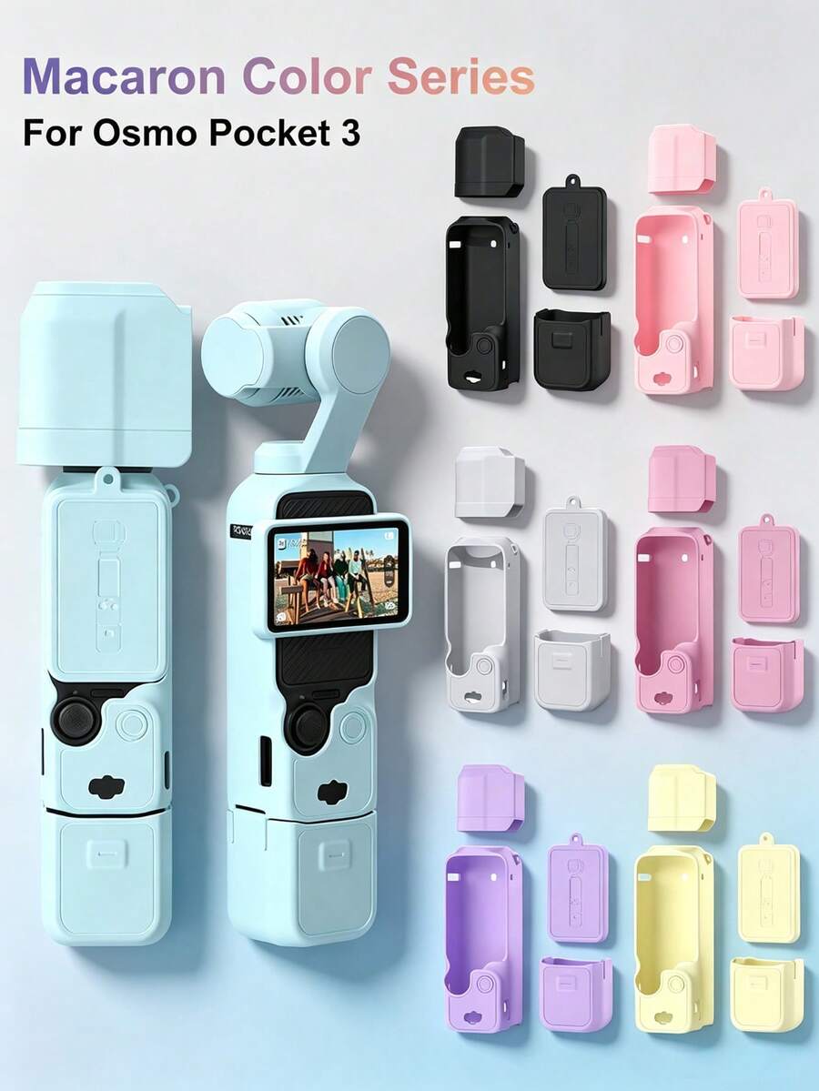 Compatible With DJI Osmo Pocket 3, Silicone Protective Case, Gimbal Protective Cover, Lens Protective Film, Anti-Scratch Protective Cover, Anti-Collision Protective Case, Soft Silicone Protection, Dust-Proof Accessories, Camera Shell Accessories - View 1