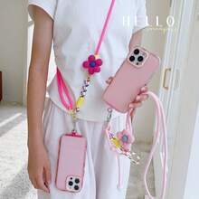 1pc Portable Colorful Braided Phone Lanyard, Adjustable Crossbody Strap, Anti-Lost Wrist Strap, Outdoor Minimalist Style - Multicolor - View 5