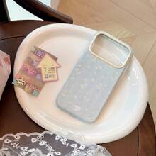 Kavenfort Lace Style Ins Floral Phone Case, Suitable For 17 Pro Phone Case, 18 PM Soft Shell, 13 Gentle Style, 14 Highly Attractive Style, 16 Artistic Style, Fairy Style, Girl Style, Creative Style, Artistic Style, Fresh Style, Niche Style, Ins Style. - Sunny Blue - View 3
