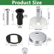 2/4pcs Toilet Seat Repair Kit, Universal Toilet Seat Bolts And Screws, For Quick Release Hinge Replacement, Fits 14mm To 16mm Holes, Easy Installation - Accessories - View 5