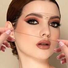 2pcs 10m Microblading Pre-Inked Mapping Thread, Semi-Permanent Eyebrow Positioning Measurement Line, Eyebrow Dyeing Line Positioning Makeup Tool - Multicolor - View 8