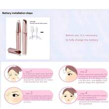 AXH Women's Electric Eyebrow Trimmer, Eyebrow Shaping Pen, Facial Hair Remover, Automatic Eyebrow Razor, Pocket Knife - Multicolor - View 7