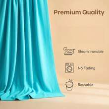 VOJCBKRE Light Blue Photography Backdrop, Light Blue Photo Background Screen, Light Blue Photography Studio Shooting Cloth, For Zoom Video Conferencing (Stand And Clips Not Included) - View 3
