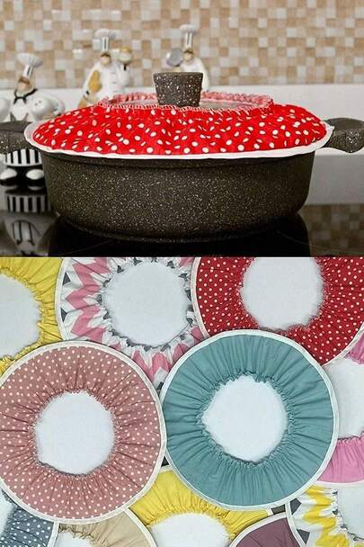 Steam Catcher For Rice - Steaming Cloth Cooking, 10.62" Rice Lid Cover, Halva Rice Brewing, Mixed Color, 1 Pc