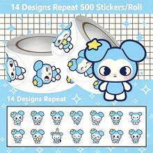 500 Pcs/Roll S-K Idol Boy Band Fan Image Theme Sticker Set TASY Theme Stickers 14 Different Patterns Decorate Phone Suitcase Tablet Cheerleading Supplies Decoration S-K Fan Collection Gift - Multicolor - View 1