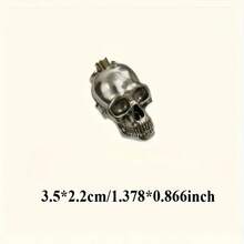2pcs Skull Keychain Set, Skull-Shaped Beer Bottle Opener + Metal Gothic Skull Keychain, Exquisite Street Style Design, Durable Metal Texture Key Ring - Multicolor - View 8