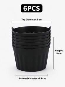 2/4/6件組氣炸鍋矽膠蛋模，矽膠烘焙杯，適用微波爐與烤箱，矽膠蛋羹模，塔塔烘焙杯。不黏表面易脫模，洗碗機適用，易清洗。適合萬聖節、聖誕節、生日派對。 - 彩色 - 查看 12