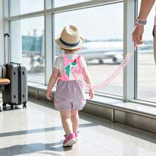 Children's Anti-Lost Safety Harness With Wrist Connector, Baby Toddler Walking Leash, Portable Safety Accessory For Outdoor Walks, Travel And Outings - Pink - View 5