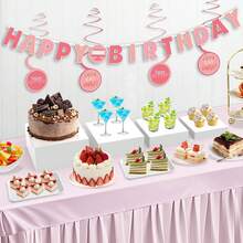 1/6 Pcs Acrylic Buffet Display Stand, Food Display Riser, For Buffet Table, Hollow Bottom Dessert Cube Box, White Cube Tabletop Storage Rack Organizer, For Party, Wedding And Other Holiday Dessert And Cake Display - Multicolor - View 5
