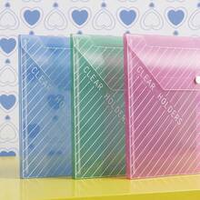 2pcs Colorful Transparent Striped A4 Folders With Customizable Snap Button Envelopes - A4 - View 8