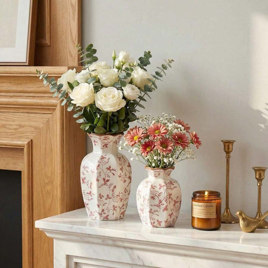 Chinese Style Ceramic Blue And White Porcelain Vintage Living Room Entryway Room Fresh Flower Hydroponic Decoration Elegant New Arrival - Vase - View 1