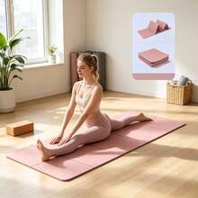 1pc Foldable Yoga Mat With Alignment Lines, Thick Anti-Slip Material, Suitable For Home Fitness Yoga, Pilates And Meditation - Multicolor - View 6