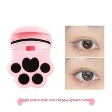 1pc Xixi Mini Cat Paw Eyelash Curler, Natural Curl, Compact & Portable, Easy For Beginners, Shaping, Student-Friendly, Affordable - Multicolor - View 3