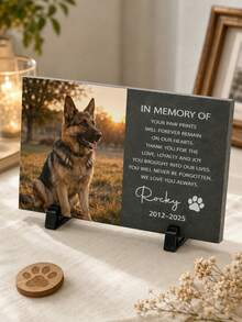 Customized Pet Memorial Stone, Pet Tombstone With Photo, Pet Tombstone, Dog Photo Plaque, Pet Memorial Gift, Dog And Cat Memorial Gift, Gift For Pets - Multicolor - View 4