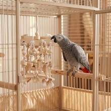 Mainan Balok Bangunan Tali untuk Burung Beo Besar, Desain Multi-Tali untuk Memperkaya Kandang dan Mengasah Paruh, Cocok untuk Burung Beo dan Burung Besar, Sedang, dan Kecil, Mainan Burung Beo, Aksesori Kandang Burung - View 1