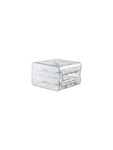 Double Layer Transparent 32-Grid Egg Storage Box, Stackable Household Egg Tray, Smooth Glossy Finish, With Convenient Handle, Suitable For Kitchen And Refrigerator Storage, Modern Kitchen Essential - Multicolor - View 9