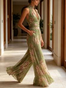 Women Jumpsuits - Green - View 2