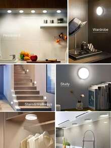 6/3/1pc LED Motion Sensor Night Light, LED Night Light, USB Rechargeable Wireless Sensor Light, Suitable For Switches, Hallways, Christmas Gifts, Holiday Office, Bedroom, Hotel, Party, Restaurant Decoration, Small Night Light 400mAh - Night Light - View 11