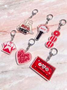 6pcs Acrylic Keychains. ARIRANG, K-Pop Friendship Bag Charms, Tour Merchandise, Concert Essentials, Tour Must-Haves, Fan Support Items, Fan Freebies, Perfect Decoration For Concert Bags. Perfect Gift For ARMY Fans, Party Favors - Multicolor - View 2