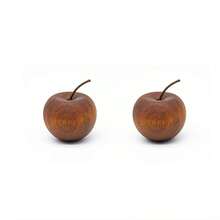 1/2/4pcs Apple Shaped Aroma Diffuser - Wood Grain Apple Aromatherapy Diffuser, Suitable For Home, Car And Hotel Decoration. Wooden Apple Air Freshener, Perfect For Christmas And Halloween Decor. - Apricot - View 9