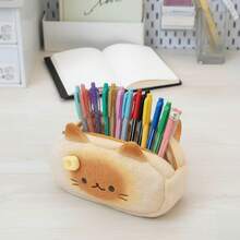 1pc Cute Lucky Bread Toast Cat Pencil Case, Highly Attractive Large Capacity Student Pencil Stationery Storage Bag - Multiple Styles - View 5