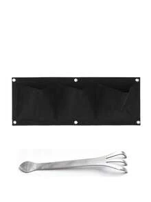 2pcs/Set Horizontal Pocket Balcony Planting Bag, Lightweight Wall-Mounted Planter, Includes Soil Rake, Space-Saving, Indoor/Outdoor Universal, Modern Hanging Flower Rack, Suitable For Balcony And Yard, Multi-Functional Herb And Vegetable Planting Bag - Multicolor - View 16