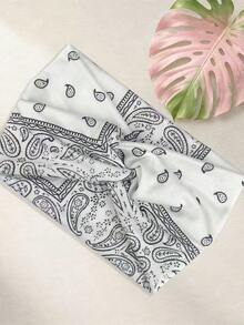 3pcs Paisley Pattern Casual Polyester (Polyester) Paisley Flower Headband Paisley Pattern Wide Headband Sports Yoga Sweat-Absorbing Elastic Headscarf Headband All Season Wearable - Multicolor - View 8