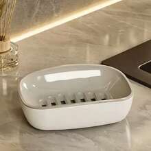 1pc Double Layer Automatic Draining Soap Dish, Easy To Clean, Suitable For Home Bathroom And Kitchen, Premium Design, Must-Have Item - A - View 6