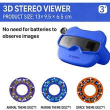 兒童3D觀看器 新款3D立體觀看眼鏡 / 3D觀看探索觀看機 3D影像機 兒童百科 / 百科玩具圖案幻燈片相機圖片觀看機 教育早期兒童探索相機 指尖探索 親子科學教育玩具 男孩女孩觀看機 嬰兒動物立體全景觀看器 教育玩具 生日禮物，適合3歲及以上兒童 節日禮物，無需電池 - 彩色 - 查看 15