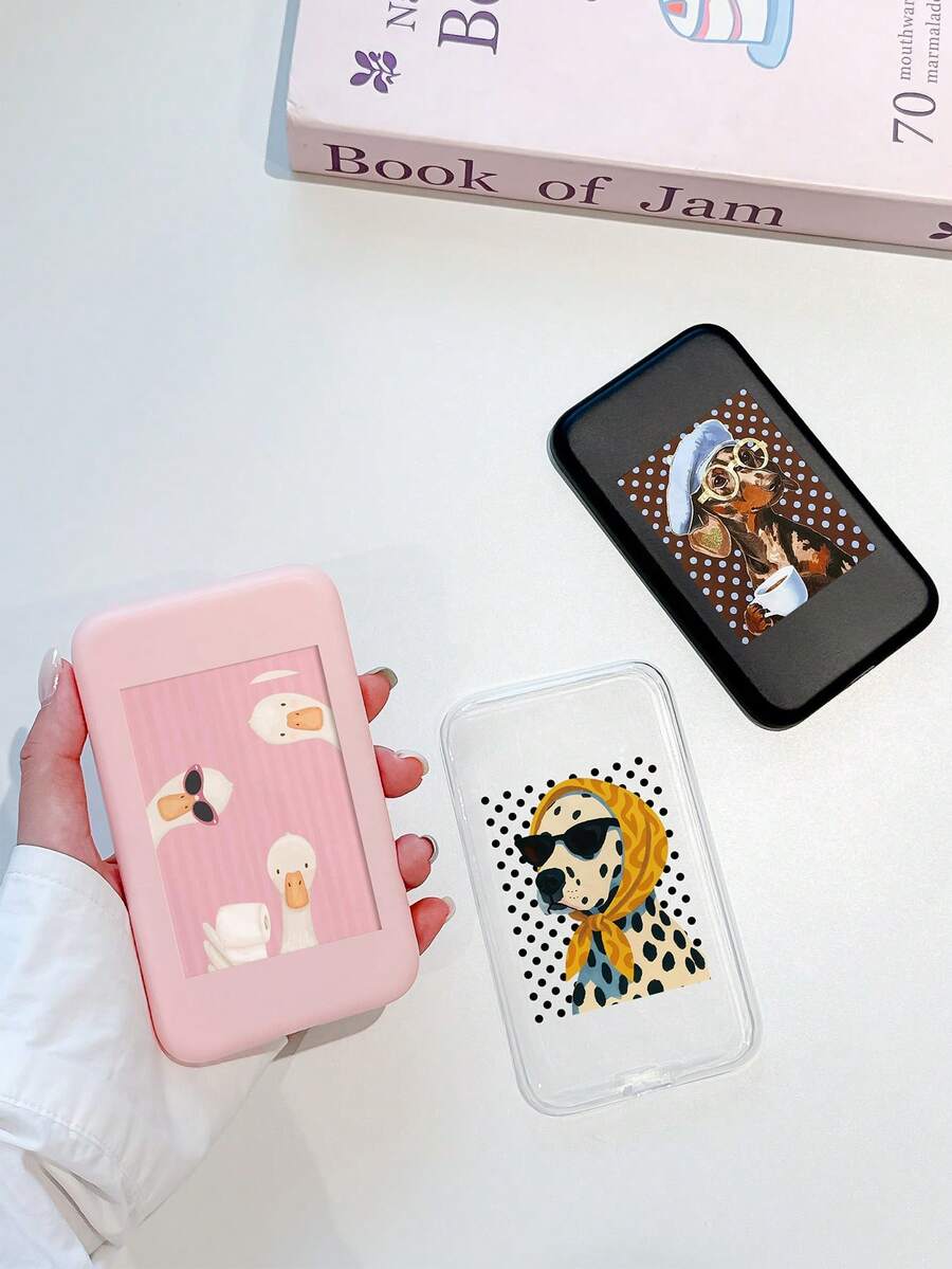 6 buah Casing Hewan Kartun Lucu Kompatibel dengan Paket Baterai Apple Air MagSafe, Pelindung Silikon untuk Pengisi Daya Portabel Magnetik, Motif Angsa & Anjing Lucu, Pelindung Anti Guncangan - MultiWarna - View 1