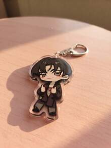 1Pc/7Pcs K-Pop Themed Acrylic Keychains, Featuring Chibi Member Stage And Casual Outfit Designs, Fashionable Bag Charms, Suitable For Back To School, Gift For K-Pop Fans, Exquisite Collectible, All-Season Use - Multicolor - View 8