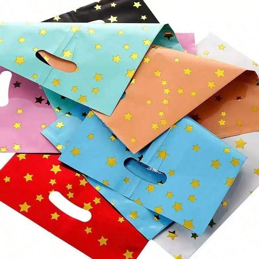 100/50/20/30/10pcs Minimalist Multi-Color Small GiftBags,Multipurpose Convenient Gift Packaging Items,Goody Bags & Small Gift Bags. Suitable For Wedding, Birthday Party, Family Holidays Decoration, Thank You Gift Bags, Birthday Party Decor