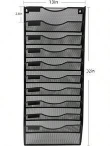 Organizador De Archivos De Pared De Malla De 5 - Beis - Ver 4