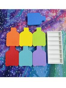 Mini Diamond Painting Tray-Mini Diamond Painting Tray And Storage Box Set, Including Diamond Painting Trays With Lids And Stoppers, And A Tray Storage Box. Available In Multiple Colors To Meet The Daily Needs Of Diamond Painting Enthusiasts - A - View 14