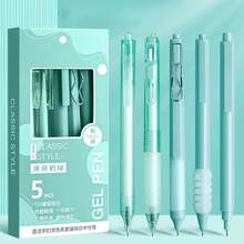 5pcs Dopamine Clickable Pen Set, Quick-Dry Exam Pens For Students, 0.5mm Tip, Smooth And Comfortable Grip, Suitable For School And Office Stationery, Holiday Gift, Back To School Season - Multicolor - View 12
