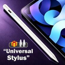 高相容性觸控筆，適用於 iPhone/Android 手機與平板電腦，附 2 個替換筆尖與 Type-C 充電線，書寫順滑高精度，可跨不同系統的多台設備使用，適用學習、工作、創作、遊戲等多種場景，可放鬆手指並提升精準度，觸控螢幕設備配件，實用鉛筆，節日禮物 - 白色 - 查看 2
