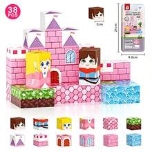 Castillo de bloques de construcción magnéticos, 38 piezas, un juguete de construcción adecuado para niñas. - Multicolor - Ver 5
