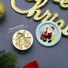 Christmas Series Embossed Pattern Wax Seal Stamp Copper Head 1pc - Perfect For Love Letters, Invitations, Holiday Cards, Diary Scrapbooking Decorations, DIY Crafts, Christmas, Christmas Eve - Christmas Series Stamp/1Pcs - View 11